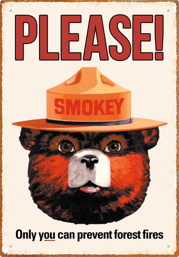 Traditional Smokey Bear sign.